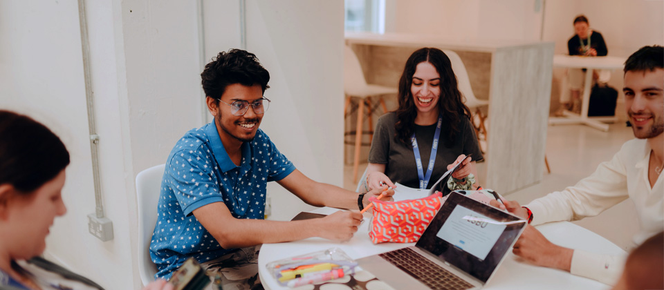 Open days LSBU two students smiling
